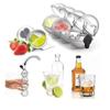 Praktische Eiswürfelbereiterform für Cocktail-Saftbar-Zubehör Zuhause DIY Sphäre Runde Kugel 4 Kavitäten Eiscremekugel Gitterform
