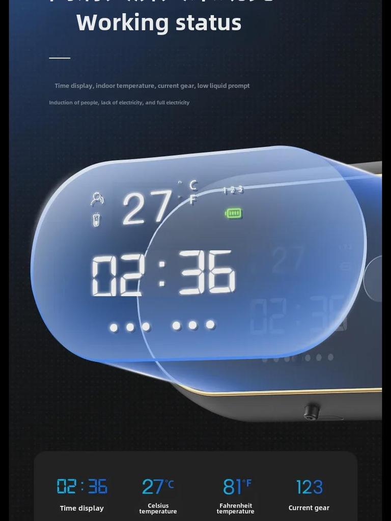 W2 Automatic Wall-Mounted Intelligent Foam Hand Sanitizer Dispenser with Induction Charging