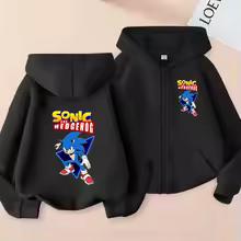 Kids Girls Boy 3-12 Yrs Zipper Style Cardigan Hot Sale Hoodie Sweatshirt Leisure Coat Sports Trend Top Anime Film Print Clothing