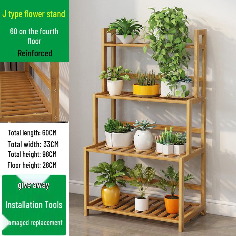 Bamboo Multi-Tier Indoor Plant Stand for Succulents and Flowers