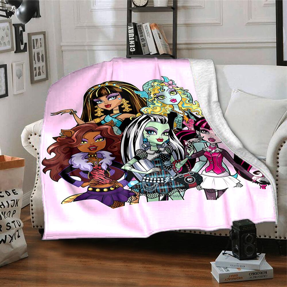 1pc Monster High Draculaura3 Blanket, Gift, for Men and Women, Soft Blanket, Good for Sofa Bed Couch Travel, Lightweight Flannel Blanket