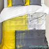 Grey And Yellow Bedding Set For Bedroom Bed Home Street Art Modern Grunge Abstract Design Duvet Cover Quilt Cover And Pillowcase