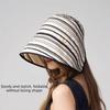 Solid Color Summer Sun Hat Wide Brim Bucket Hat Casual Sunscreen Visor Cap  Beach