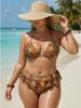 European & American 2026 Printed Bikini: Women's Sexy Slimming Two-Piece Plus Size Swimwear for Beach.