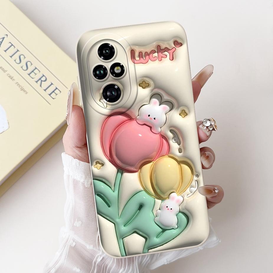 For Honor 200 Pro Case ELP-AN00 Cute Panda Cartoon Cover Shockproof Soft TPU Phone Case For Honor 200 Pro Honor200 Fundas Bumper