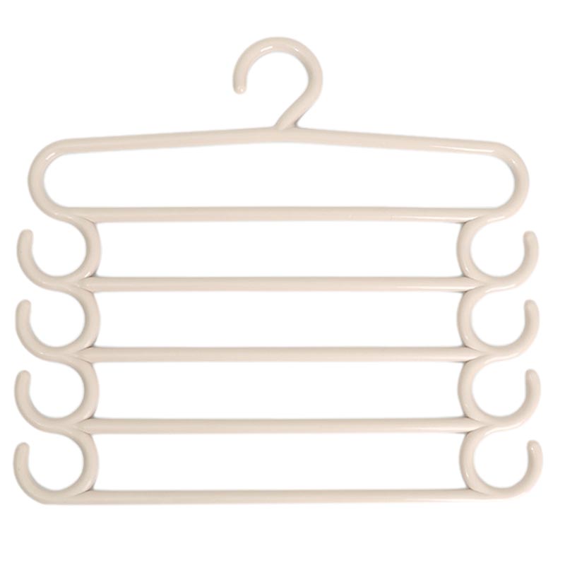 

5 Layers Clothes Hangers Trousers Pants Hangers Towel Scarfs Racks Pants Holders Clothes Hangers Closet Storage Organization білий