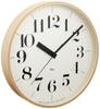 Lemnos Wall Clock Analog Radio Clock Natural Colored Wood RIKI CLOCK RC Lemnos Beige WR08-27 Diameter 30.5cm