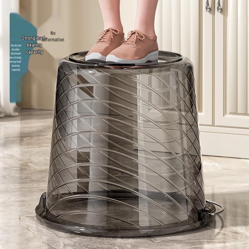 Transparent Thickened Bucket & Basin Set with Scoop