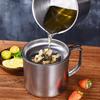 Stainless Steel Drinking Cup with Lid and Handle, Children's Cup, Tea Cup, Oil Pot