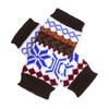 Gift Thick Warm Crochet Elastic Long Knitted Gloves Snowflake Arm Warmers Fingerless Mittens