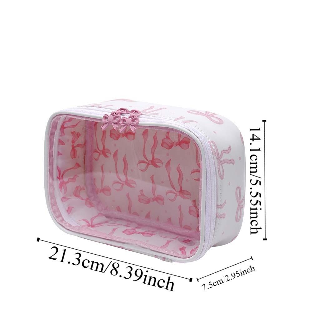 Clutch Pouch Clear PVC Handbag PU Leather Swimming Small Bag Transparent Makeup Bag Daily