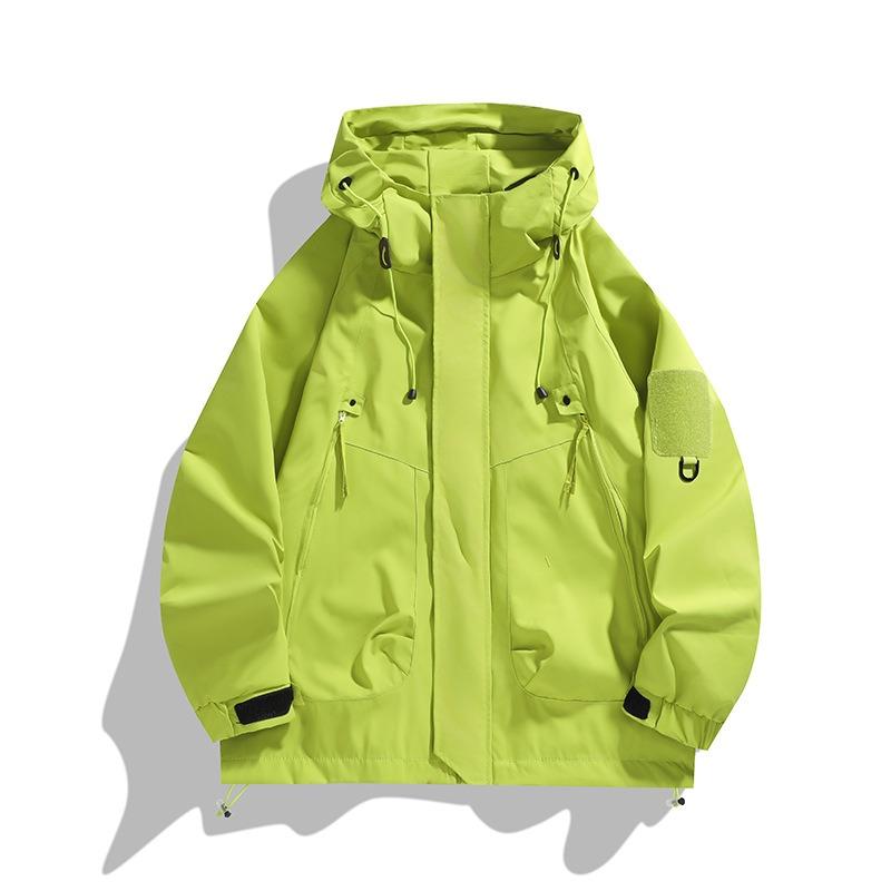 Men Hooded Casual Outdoor Jacket Windproof Waterproof Hiking Sports Coat