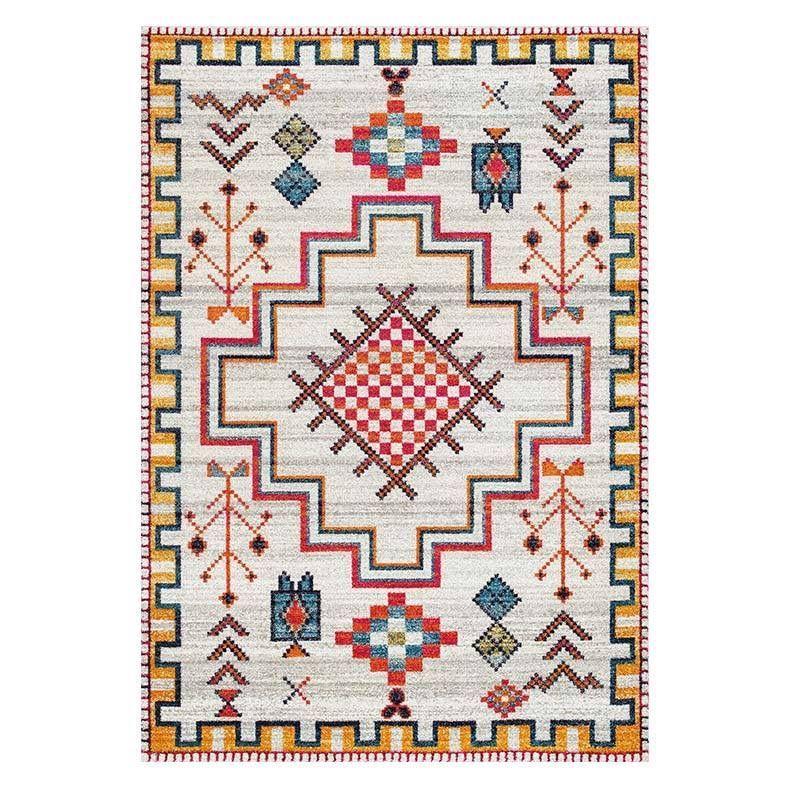 

Morocco Vintage Living Room Carpet Washable Bedroom Sofa Coffee Table Mat Bohemian Nordic Folk Style Household Bedside Area Rugs 50x80cm