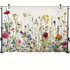 Pastel Floral Wildflower Backdrop 235x180cm Botanical Watercolor Tapestry for Wedding, Birthday and Baby Shower