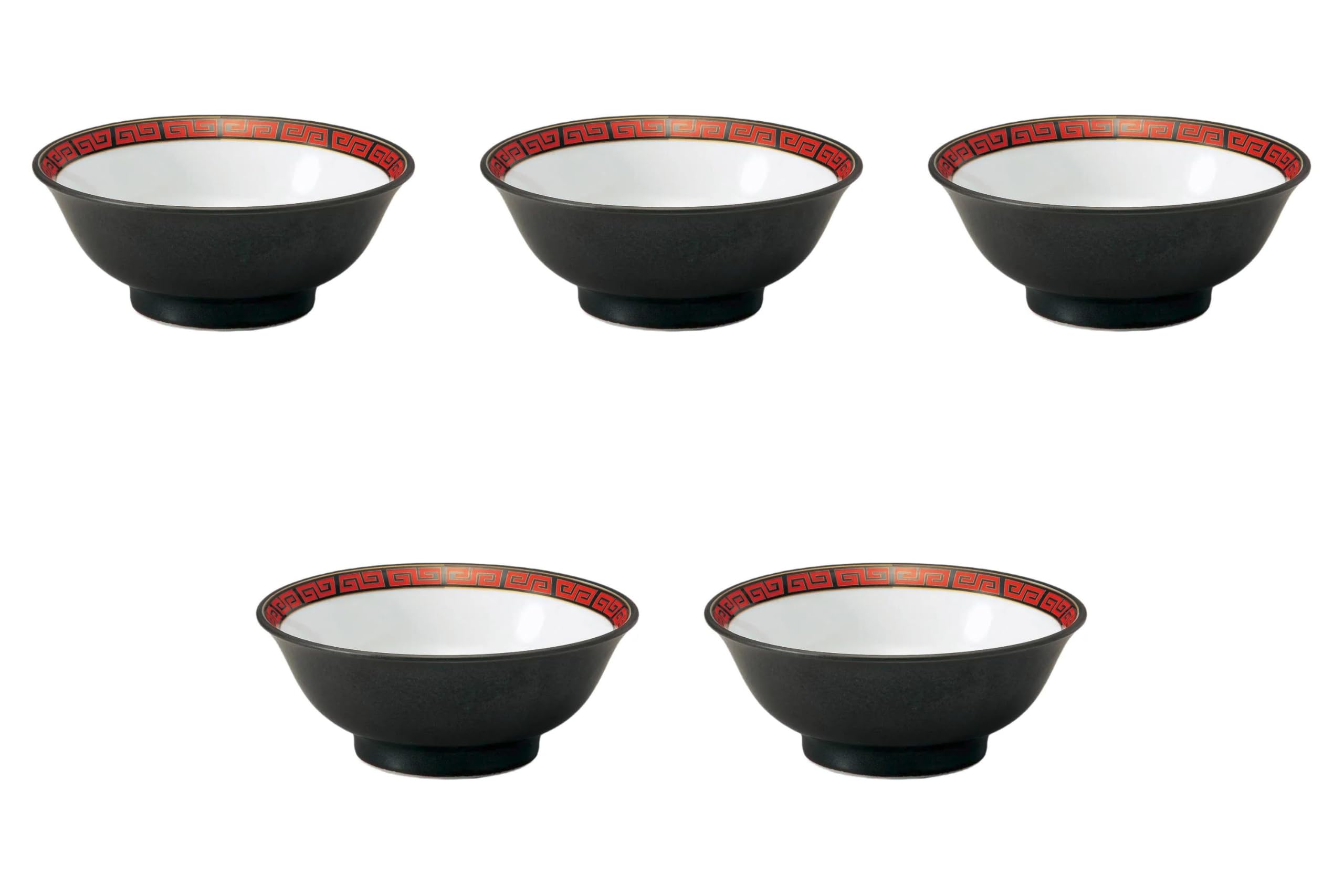 

Set of 5 Kaminarimon Kuroumi Bowls x Ramen Bowls by Setomonohonpo 6.8 High-Based [21 8.5cm]