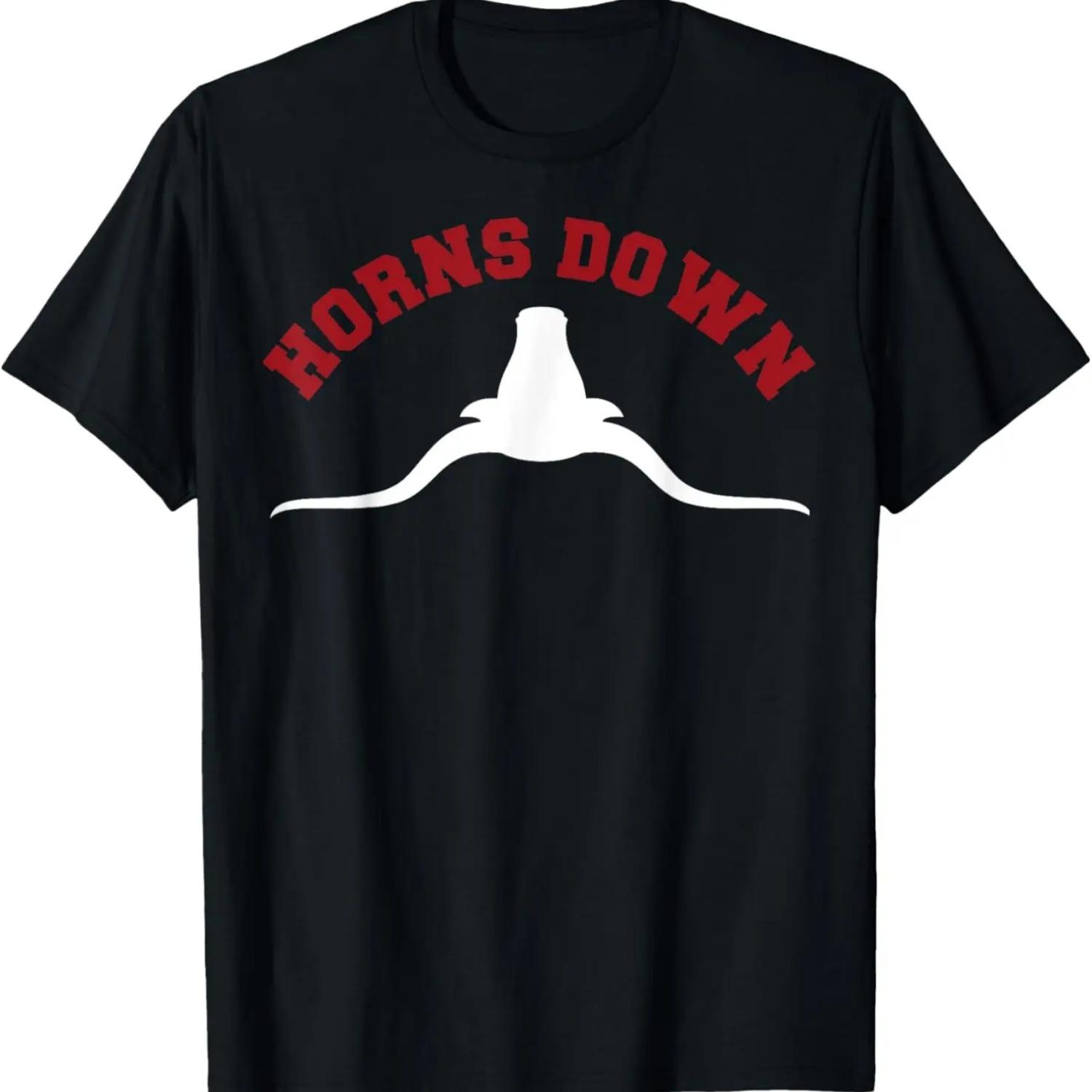 Horns Down Shirt Horns Down Texas Tuck Fexas Shirt T-Shirt S чёрный