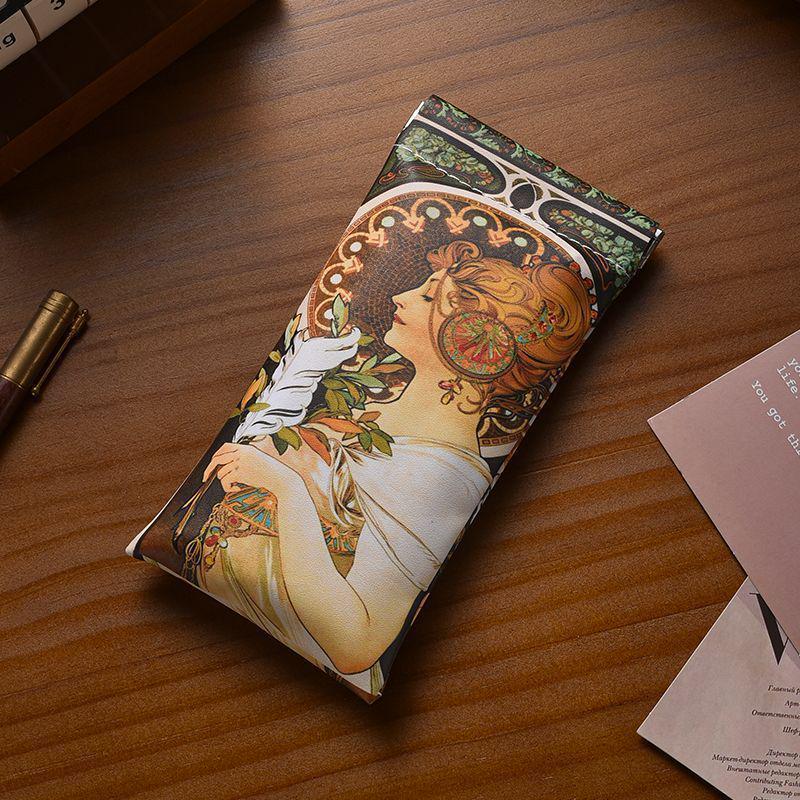 Leather Automatic Closing Glasses Case - Portable Spring Clip Storage for Sunglasses & Myopia Glasses