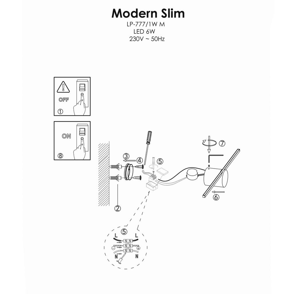 Kinkiet Modern Ip44 Led Chrom Light Prestige Lp-777/1W M Ch
