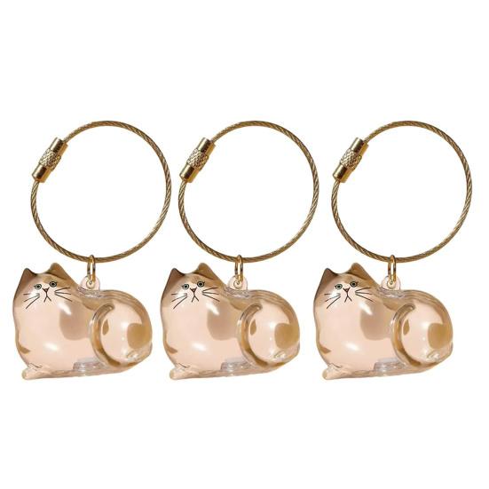 Cat Hair Storage Bottle Transparent Pet Fur Keepsake Capsule for Collecting Cat And Dog Hair Pet Memorial Urns Keychain for Cats Lover