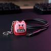Muffler Sound Pink Pig Button Keychain Swear Sound Fidget Clicker Keychain  Office Use