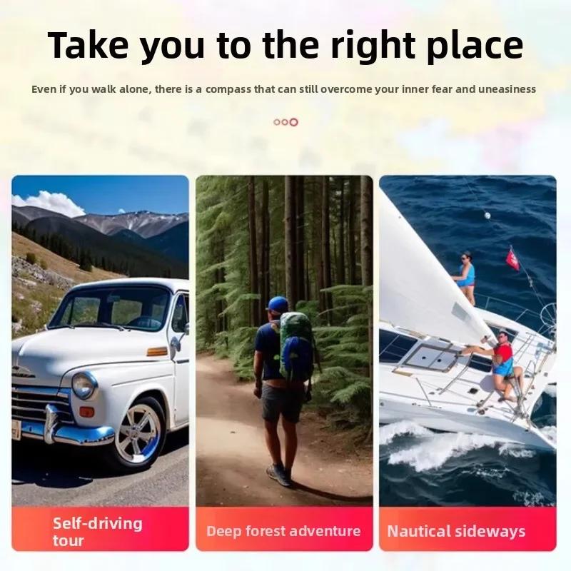 Portable Handheld Compass Geography Teaching Aids Camping Hiking Direction Navigation Outdoor Travel Survival Practical Guider