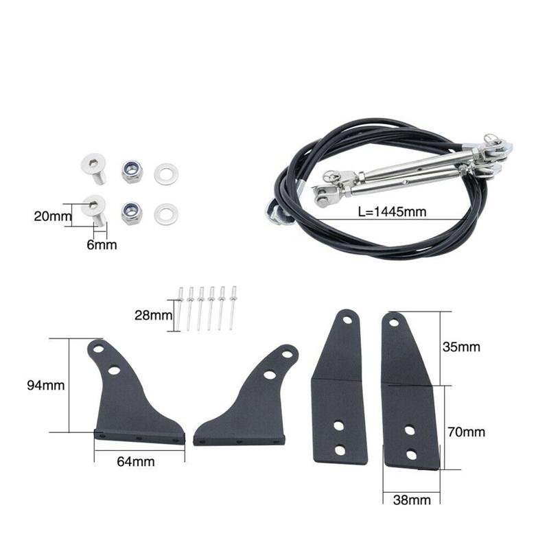 A16P-For Jeep Wrangler JK Parts 2007-2017 Limb Risers Kit Limb Risers Through The Jungle Protector Obstacle Eliminate Rope