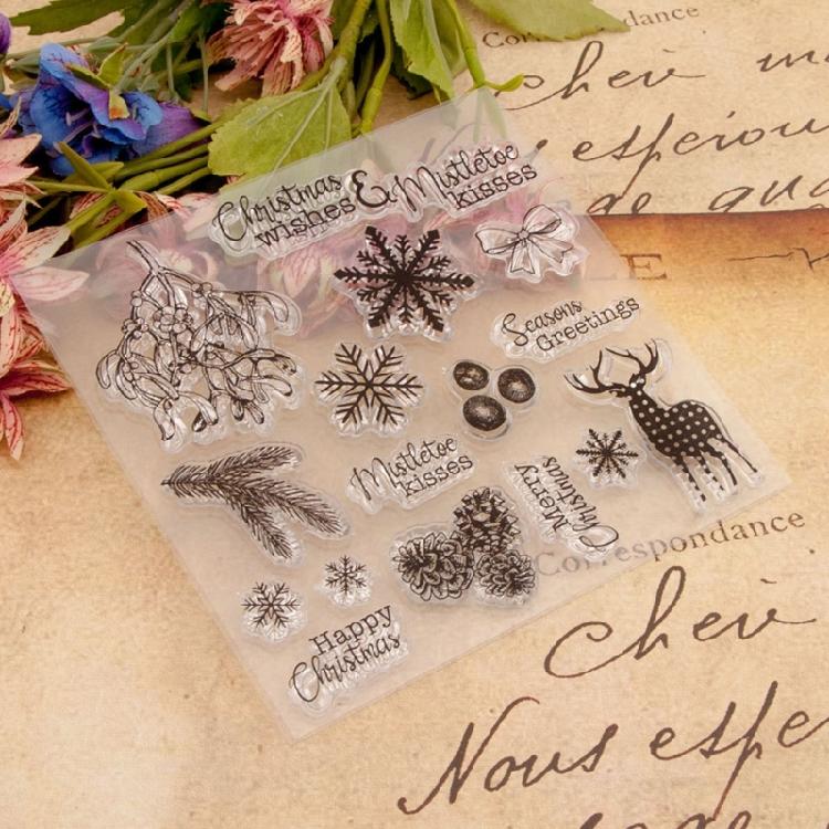 Christmas Stamper Clear Silicone Stamper Scrapbooking Decorative Stamper Embossing Stampers for Journal Scrapbooking