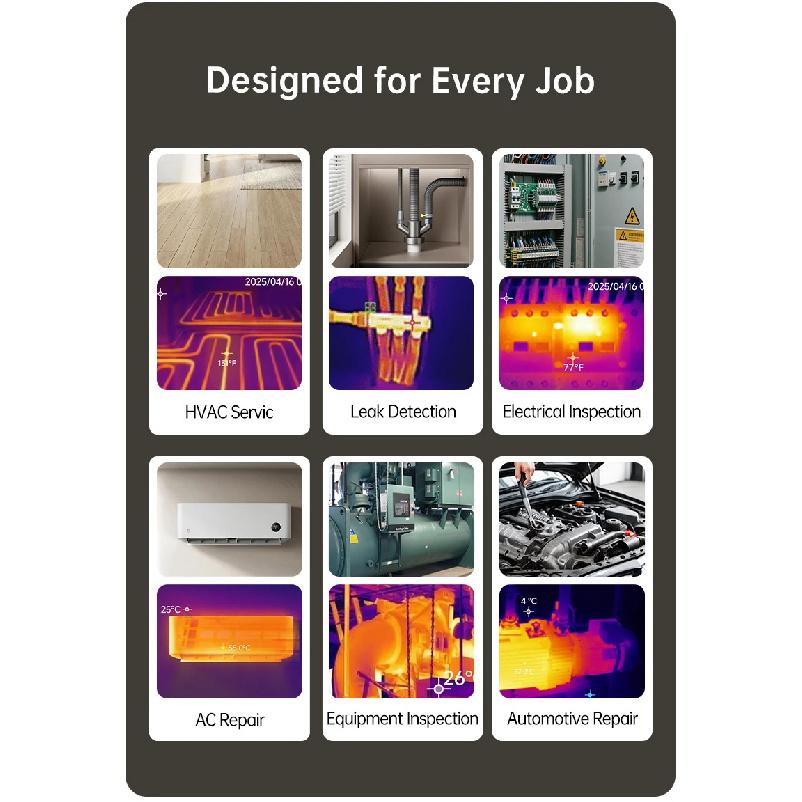 FNIRSI TDM-120/TDM-120P Multimeter Thermal Imaging Infrared Camera Tester AC 750V/DC 1000V Resistance Capacitance 120x90 IR