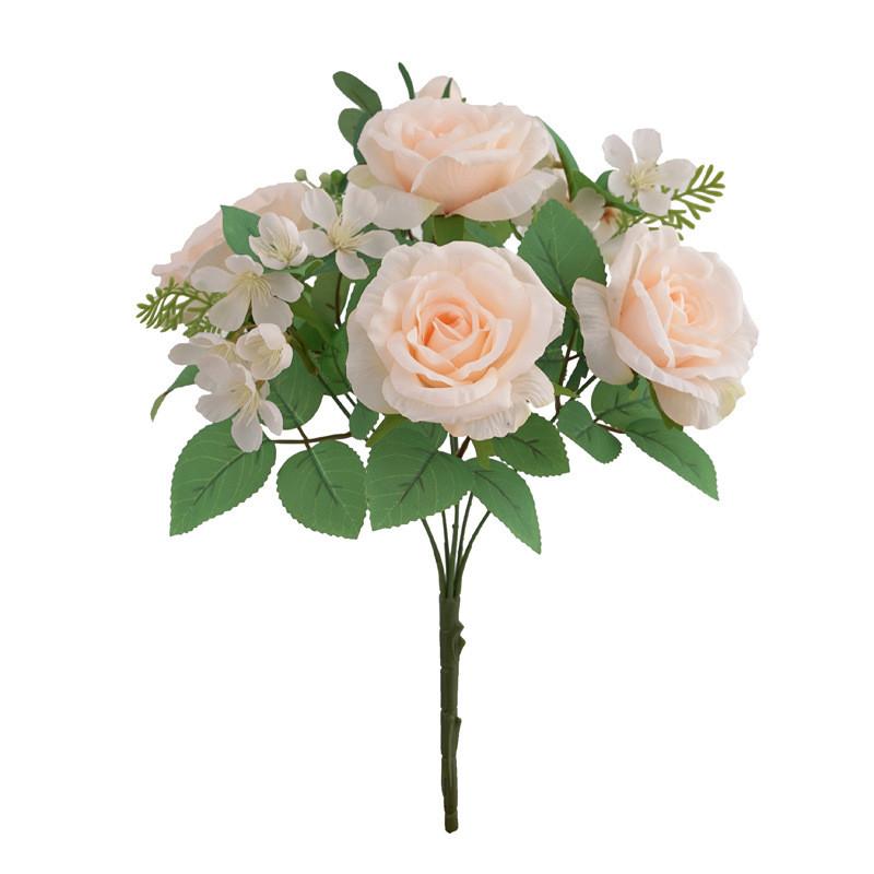 Purple Silk Rose Arrangement Fake Flower For Event Decor And Gift Presentation