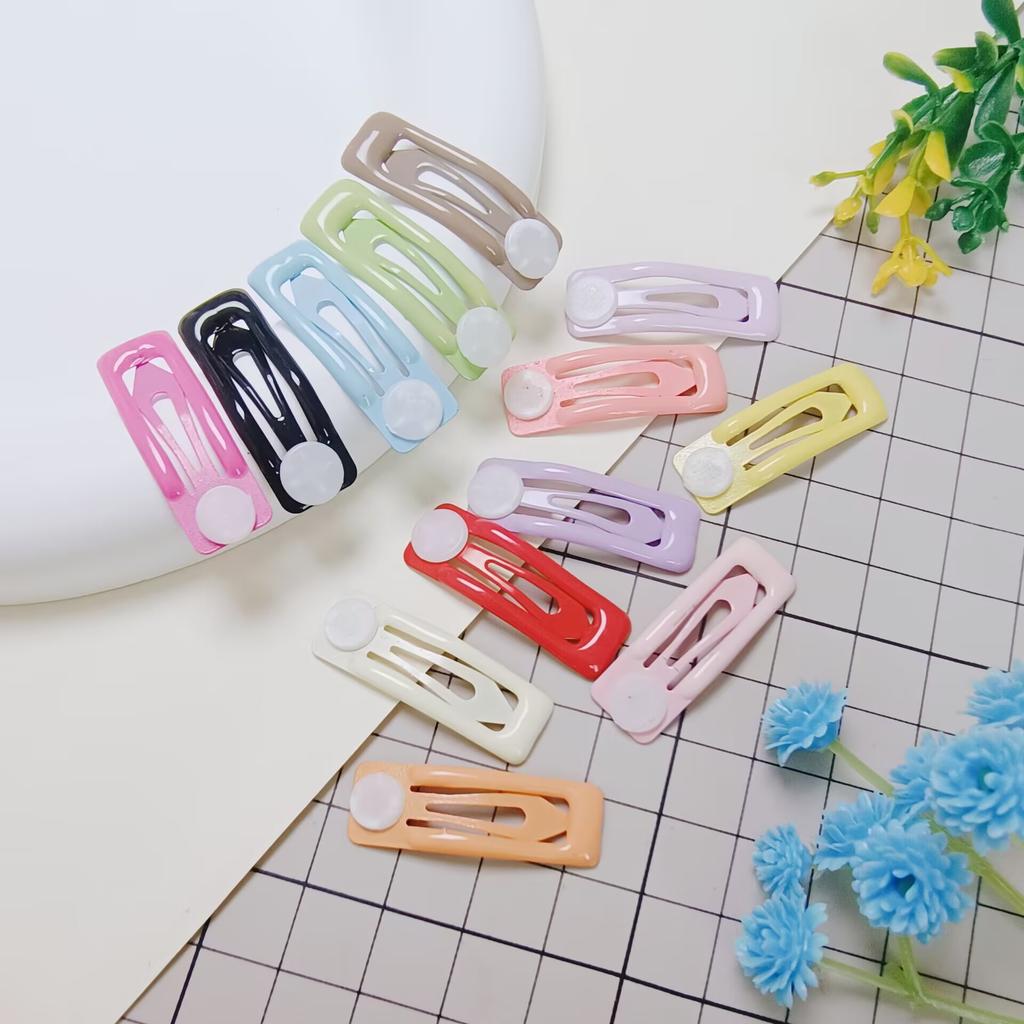 100pcs Rectangle Solid BB Hair Clips for Girls Womens Hairgrips Metal Hair Barrettes Hairpin Hairdressing Stying Accessories