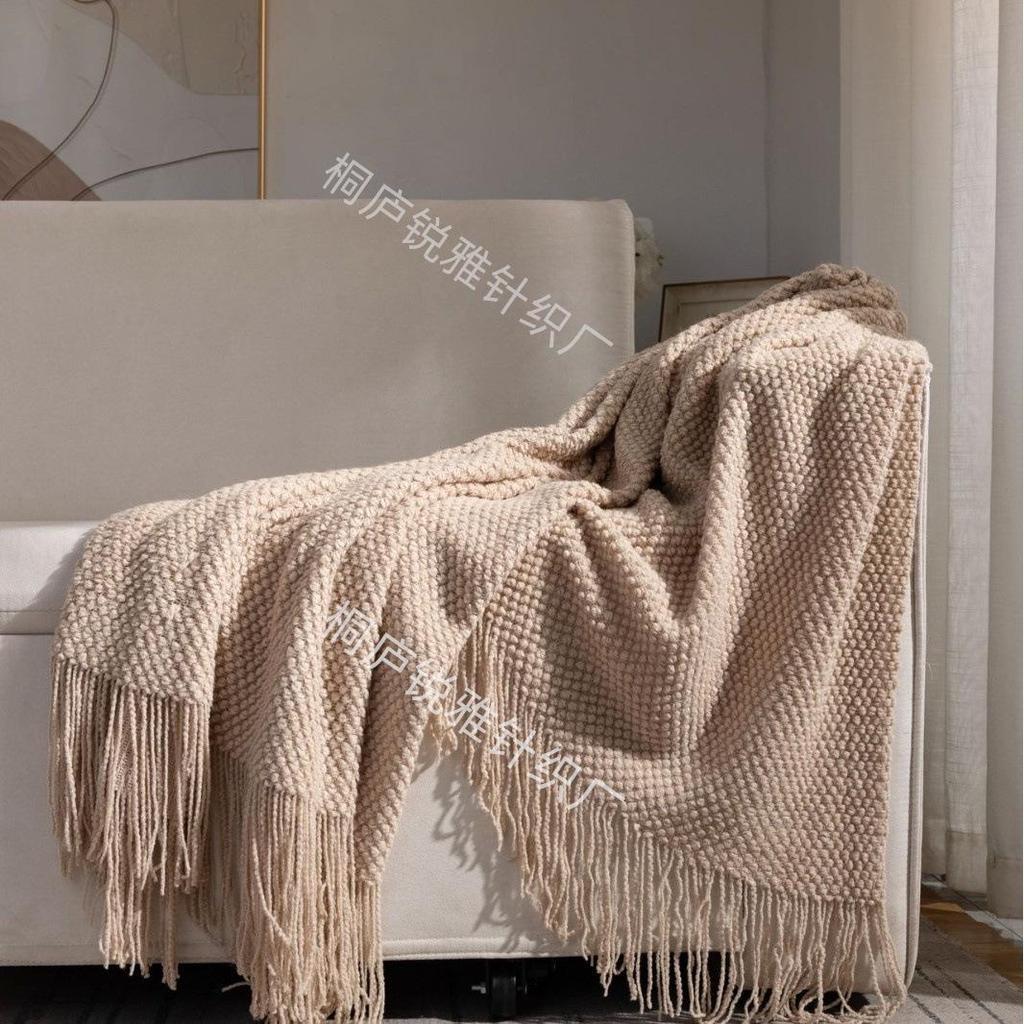 Simple Style Decorative Wool Blanket for Home or Sofa Use