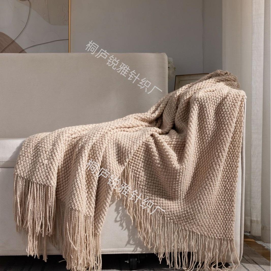 Декоративное шерстяное одеяло в простом стиле для дома или дивана 45x45 Pillow Cover хаки