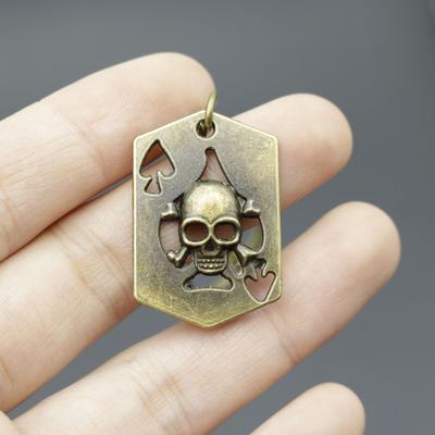 Popular Jewelry Simple Spade a Skull Key Chain Pendant