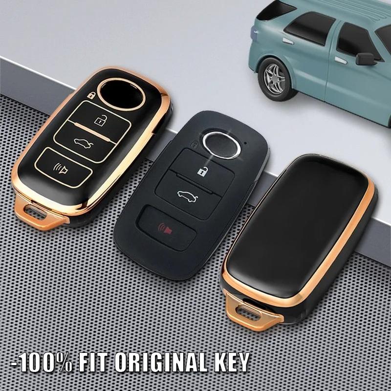 4 Buttons Key Fob Cover For Toyota Perodua Protection Smart Remote Tpu Car Key Case Bag 8 Colors