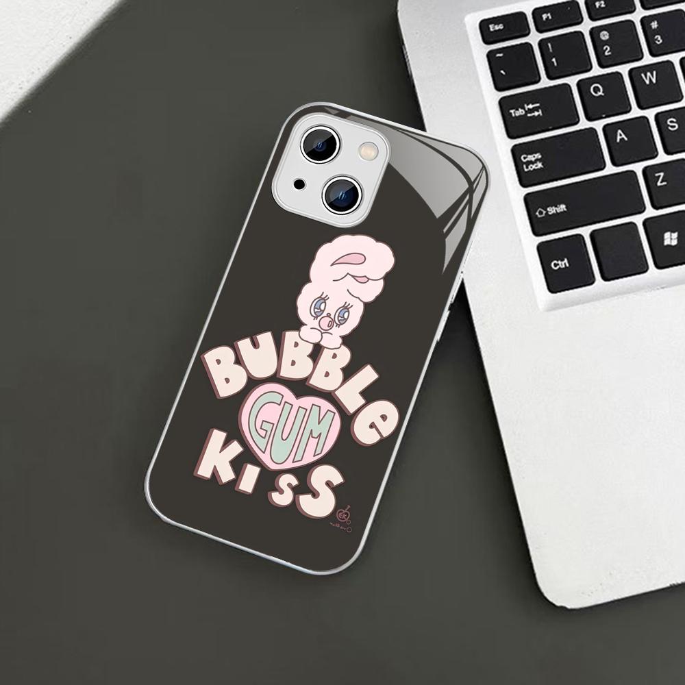 

E-Esther B-Bunny Phone Case For iPhone 14 13 12 Mini 11 Pro XS Max X XR 14 Plus Tempered Glass Cover iphone 13 mini