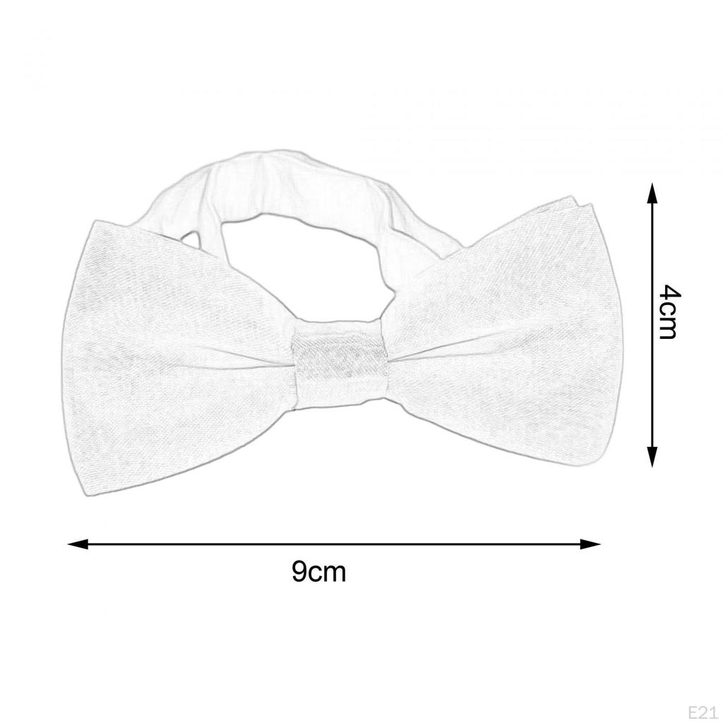 Adjustable Bow Ties for Kids, Solid Color, Polyester, Versatile, Pre-Tied, Birthday, Prom,
