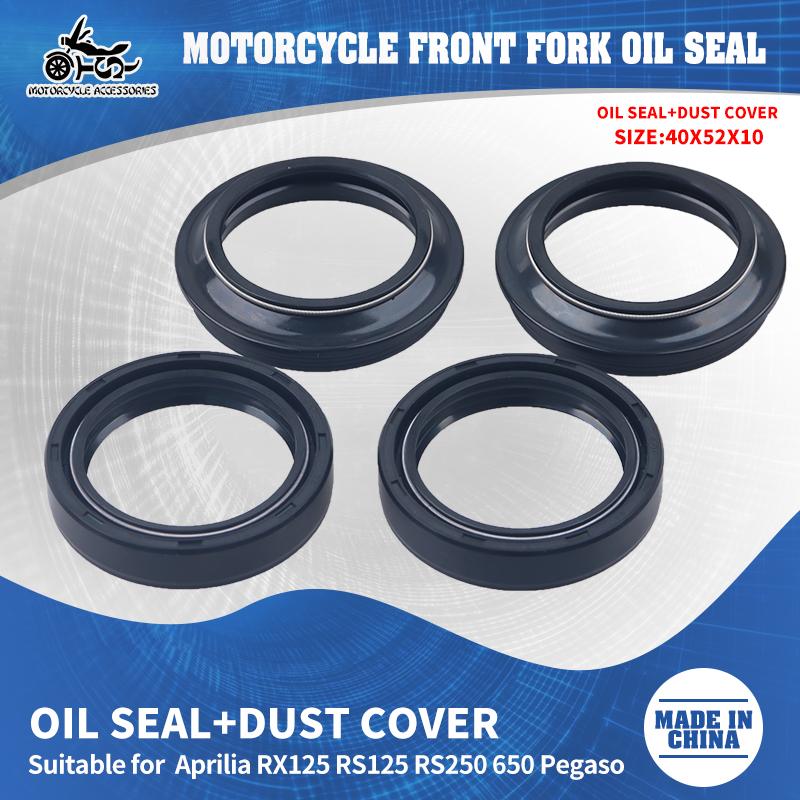 SJ 40x52x10 Motorcycle Accessories Front Fork Damper 40*52*10mm Oil Seal Dust Cover For Aprilia RX125 RS125 250 650 Pegaso 92-98