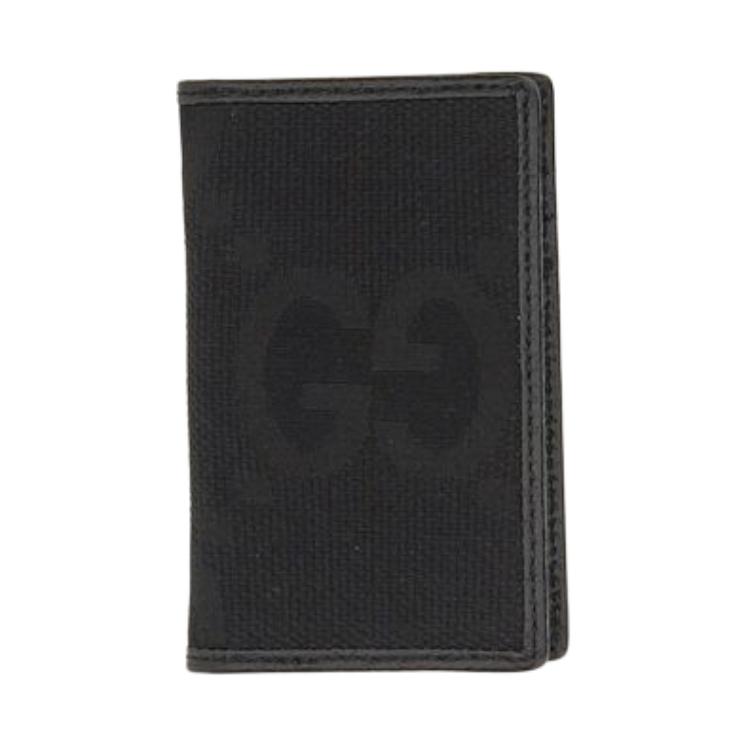 Gucci Solid Color Canvas Bag With Leather Trim Large Men bags Black 739511-FABGN-1000