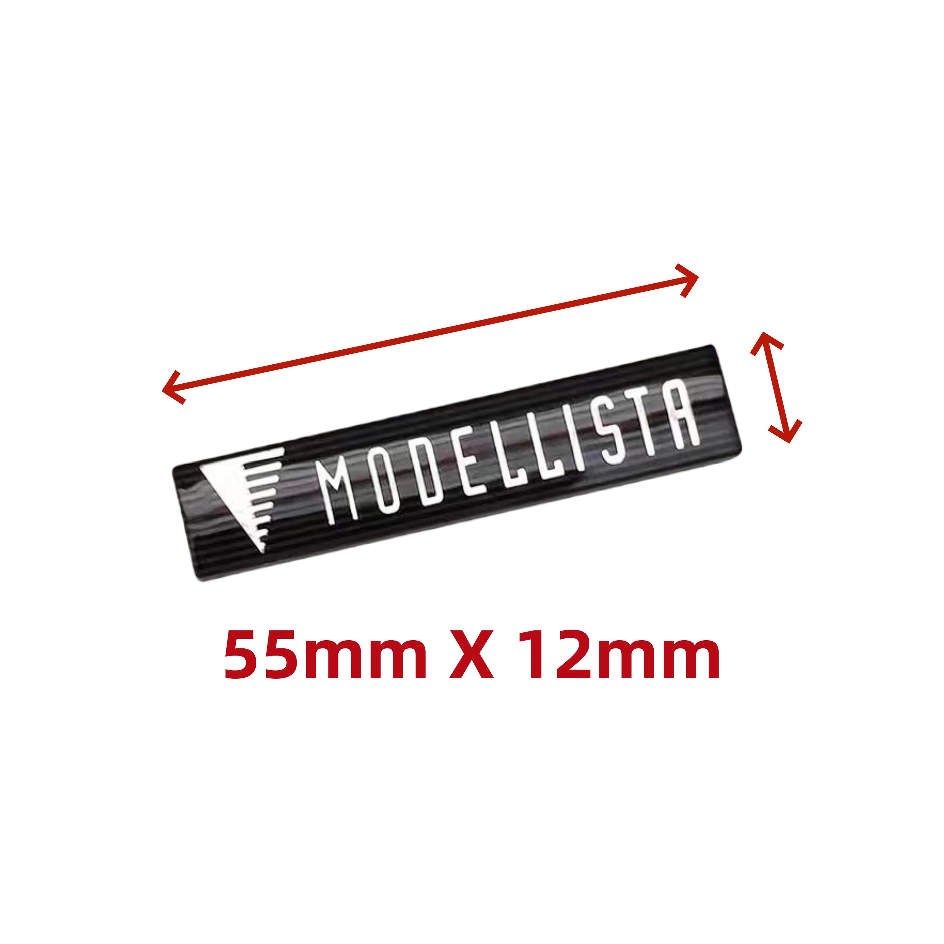

1pcs10pcs MODELLISTA Logo High-Quality Car Rear Trunk Emblem Sticker Car Front Grill Fender Side Badge Decal Styling Accessories 55mm X 12mm&1pcs MODELLISTA чёрный