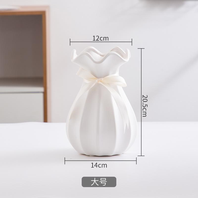 Minimalist Nordic Ceramic Vase, Water-Storing Flower Pot for Florist Supplies, Modern Home Decor