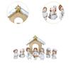 12 Pieces Faceless Cartoon Christmas Nativity Set Xmas Decoration Holiday Decor