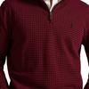 Polo Ralph Lauren FW25 Pony Embroidered Plaid Ribbed Quarter-Zip Pullover Long Sleeve Sweatshirt Men sweatshirt 710981460-001