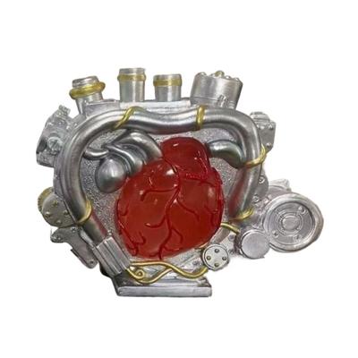 Engine Statue Engine Heart Tabletop Decoration Resin Sculpture For TV Cabinet Workplace Display Cabinet Bedroom Home Bookshelf