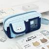 Large Capacity Pen Bag Cat Star Print Stationery Bag Durable Pencil Case  Gift