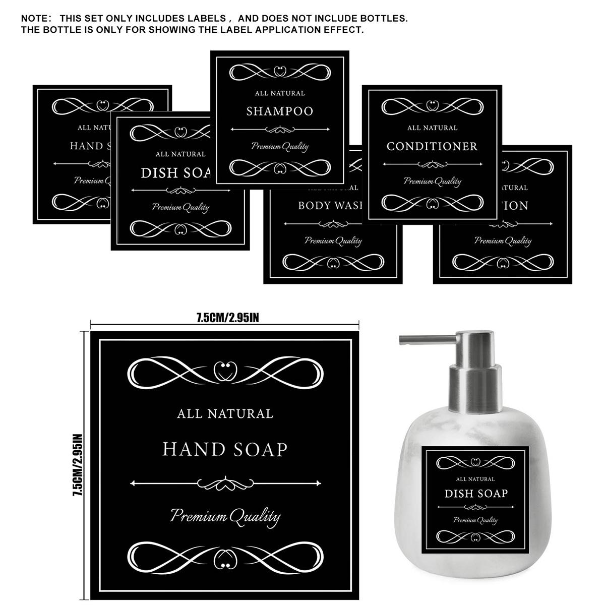 

Этикетки для ванной комнаты, набор наклеек, гель для душа, кондиционер, этикетка на бутылку, съемная водонепроницаемая этикетка для лосьона для мытья тела, наклейка