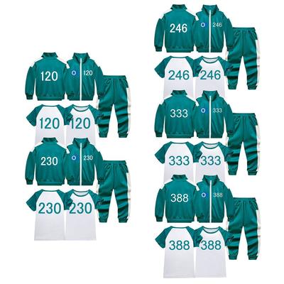 Kinder Jungen Mädchen Film Spiel Druck Lange Ärmel Reißverschluss Jacke Mantel T Shirt Hose Set Outfit Halloween Cosplay Kostüm