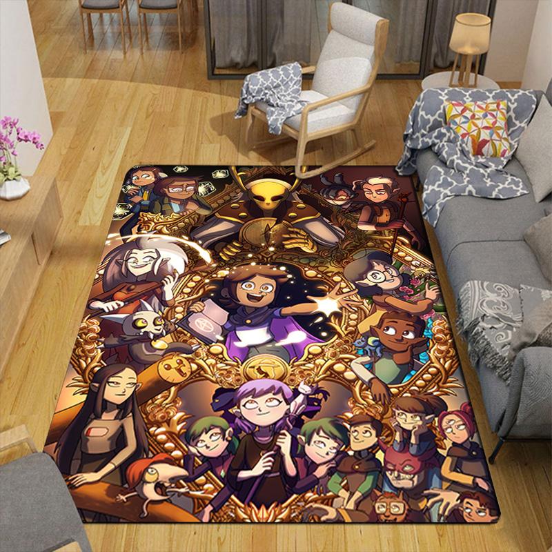 The Owl House anime theme Rug Floor Mat for Living Room or Bedroom Soft and Comfortable Carpet a Gift for Birthday and Holiday.