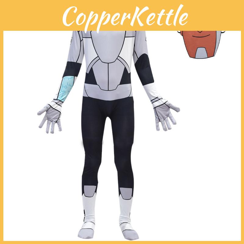 Eye-catching Teen Titan Cyborg Costume For Boys Perfect For Superhero Cosplay Events