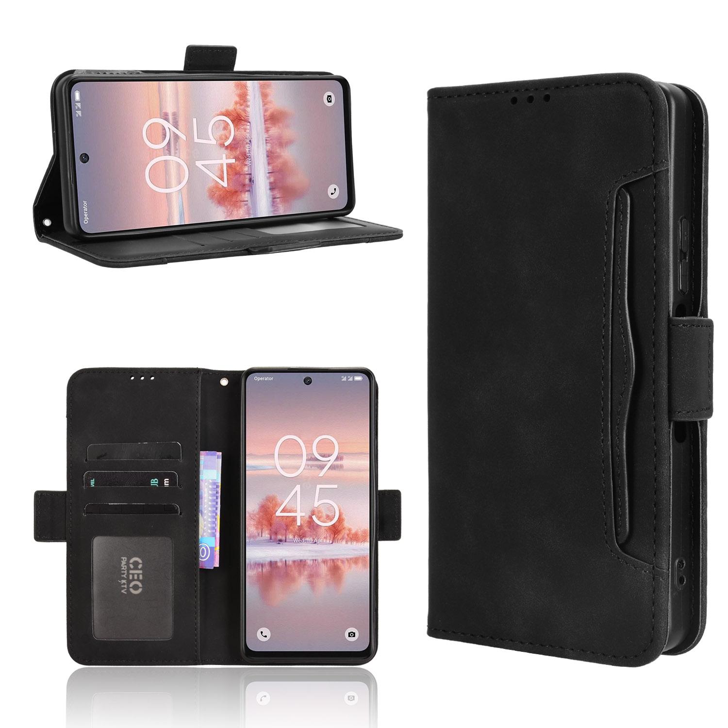

For TCL 60 NxtPaper 4G Leather Case Phone Wallet Cover with Multiple Card Slots Red