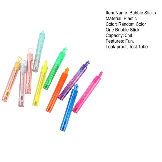 10Pcs 50ml Bubble Blowers Mini Hand-Held Long-lasting Entertainment Test Tube Bubble Wands Kindergarten Toys